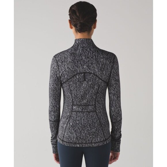 Lululemon Define Jacket Luon Suited Jacquard Black‎ White Size 2 - Picture 2 of 9